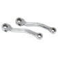 MANIVELLE CYCLO ADAPTABLE PEUGEOT 103/MBK 51, 41 GAUCHE + DROIT (ENTRAXE 140mm) ACIER CHROME (PAIRE) 3701213438891