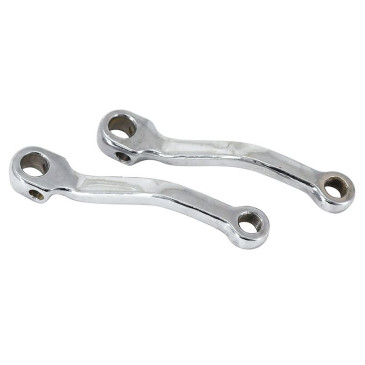 MANIVELLE CYCLO ADAPTABLE PEUGEOT 103/MBK 51, 41 GAUCHE + DROIT (ENTRAXE 140mm) ACIER CHROME (PAIRE) 3701213438891