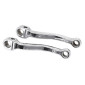 MANIVELLE CYCLO ADAPTABLE PEUGEOT 103/MBK 51, 41 GAUCHE + DROIT (ENTRAXE 140mm) ACIER CHROME (PAIRE) 3701213438891