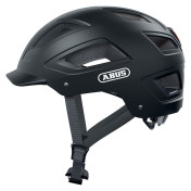 CASQUE VELO ADULTE ABUS URBAIN HYBAN 2.0 VELOURS NOIR ECLAIRAGE INTEGRE TAILLE L (56-61cm) REGLAGE MOLETTE 4003318869006