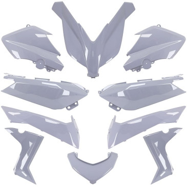 CARROSSERIE/CARENAGE MAXISCOOTER ADAPTABLE YAMAHA 125-250-400 XMAX 2014>2017 GRIS NARDO (KIT 10 PIECES) -P2R- 3700948291207