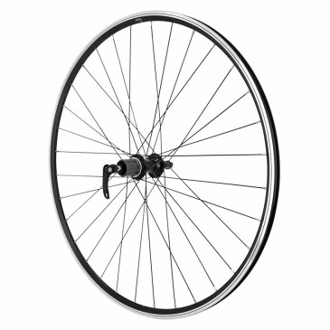 ROUE ROUTE PATIN BLOCAGE 700 CFX NOIR ARRIERE MOYEU NOIR CASSETTE TYPE SHIMANO 10/9/8V 32 RAYONS GALVA JANTE 13C 3700948301074