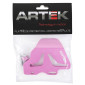 PLATINE DE PROTECTION MAITRE CYLINDRE FREIN ARRIERE 50 A BOITE ARTEK UNIVERSEL 40-50 mm ENTRAXE ALU CNC ROSE 3700948292419