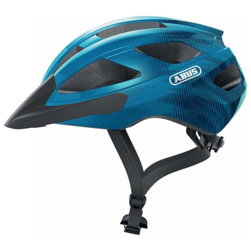 CASQUE VELO ADULTE ABUS ROUTE MACATOR BLEU ACIER TAILLE L (58-62cm) REGLAGE MOLETTE 4003318872440