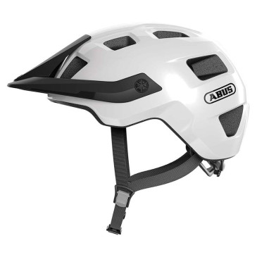 CASQUE VELO ADULTE ABUS VTT MOTRIP BLANC BRILLANT TAILLE M (54-58cm) REGLAGE MOLETTE 4003318647093