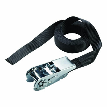 SANGLE A CLIQUET MASTERLOCK LARGEUR 25mm LONGUEUR 2,50M NOIR CAPACITE D'ARRIMAGE 400kg (VENDU A LA PAIRE) -CERTIFICATION TUV- 3520190934598