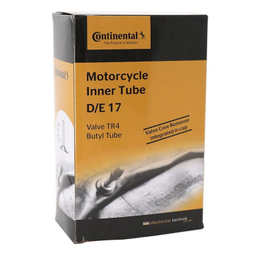 CHAMBRE A AIR 17'' 4.00-17, 4.50-17, 110/90-17, 120/90-17, 130/70-17, 170/70-17 CONTINENTAL F/G 17 VALVE TR4 4019238023602