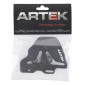 PLATINE DE PROTECTION MAITRE CYLINDRE FREIN ARRIERE 50 A BOITE ARTEK UNIVERSEL 40-50 mm ENTRAXE ALU CNC NOIR 3700948292389