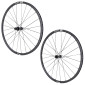 ROUES ROUTE DISQUE 700 DT SWISS P1800/23 PERFORMANCE TUBELESS READY CENTERLOCK AXE TRAVERSANT 12/142 ET 12/100mm SHIMANO 11/10V NOIR (HAUTEUR JANTE 23mm) JANTE 18C (VENDU A LA PAIRE) (OFFRE SPECIALE) 3700948302613