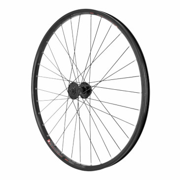 ROUE VTC DISQUE / PATIN BLOCAGE SUR KARGO / VAE / E-BIKE / LONGTAIL MOYEU VELOX AVANT NOIR DOUBLE PAROI AVEC OEILLETS DISQUE 6 TROUS (RENFORCE) JANTE 25C 32 RAYONS NOIRS 3700948284766