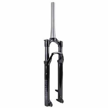 FOURCHE VTT 27.5 " ROCKSHOX RECON SILVER RL NOIR SOLO AIR POUR FREIN A DISQUE (CONE 39.8mm en bas) PIVOT CONIQUE LISSE 1"1/8-28,6 EXTERIEUR DEB. 100mm - POUR BLOCAGE RAPIDE 710845845079