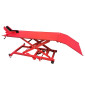 LIFT TABLE for MOTORBIKE - STEEL MADE - RED - SIZE 180x60 cm - Minimum Height 21 CM / Maxi 71 cm (MAX LOAD 450 kg) 3700948219294