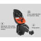 PORTE BEBE/SIEGE ENFANT ARRIERE PRODIGEE ICON A FIXER SUR CADRE NOIR COUSSIN ORANGE AVEC SERRURE (JUSQU'A 22 Kg MAX) (HOMOLOGUE CE EN 14344) 8020092012592