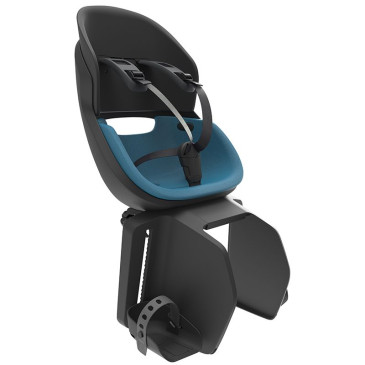 PORTE BEBE/SIEGE ENFANT ARRIERE PRODIGEE ICON A FIXER SUR PORTE BAGAGE FIXATION ETAU NOIR COUSSIN BLEU AVEC SERRURE (JUSQU'A 22 Kg MAX) (HOMOLOGUE CE EN 14344) 8020092012615