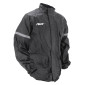 VESTE DE PLUIE ADX ECO NOIR S (DOUBLURE + BANDE REFLECHISSANTE + COL VELOURS + GOUTTIERE + SOUFFLET DORSALE POUR EVITER LE FLOTTEMENT EN ROULANT...) 3700948013373