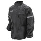 VESTE DE PLUIE ADX ECO NOIR XXL (DOUBLURE + BANDE REFLECHISSANTE + COL VELOURS + GOUTTIERE + SOUFFLET DORSALE POUR EVITER LE FLOTTEMENT EN ROULANT...) 3700948013410