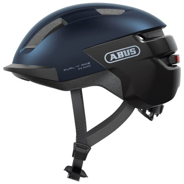 CASQUE VELO ADULTE ABUS URBAIN PURL-Y ACE BLEU NUIT ECLAIRAGE INTEGRE TAILLE L (57-61cm) REGLAGE MOLETTE (COMPATIBLE S-PEDELEC) 4003318979194