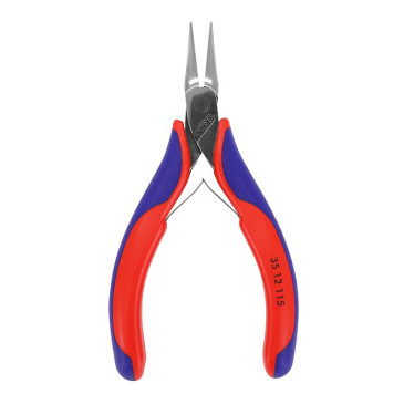 PINCE A BEC PLAT PRO KNIPEX 115mm CHROME AVEC POIGNEE ERGONOMIQUE (IDEAL POUR LES TRAVAUX DE PRECISION) (35 12 115) -MADE IN GERMANY- 4003773035107