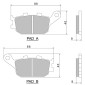 PLAQUETTE DE FREIN NISSIN POUR YAMAHA 700 MT-07 AR/HONDA 600 CB F HORNET 1998>2006 AR/KAWASAKI 750 Z 2007>2012 AR, 650 Z 2017> AR/SUZUKI 1250 GSF BANDIT 2007>2012 AR (2P-244NS) (SEMI METAL) 4044079100748