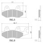 PLAQUETTE DE FREIN NISSIN POUR KAWASAKI Z125 2019> AV/AR, 650 KLR 2008>2018 AR / TRIUMPH 750-900-1000-1200 DAYTONA AR, 955-1050 TIGER AR (2P-212NS) (SEMI METAL) 4044079100564