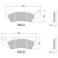 PLAQUETTE DE FREIN NISSIN POUR GAS GAS 300 EC 2000>2010 AV / HONDA 125 CRF F 2014>2020 ,450 CRF X 2005> AV / SUZUKI 450 RMX 2010>2017 AV / YAMAHA 250 WR F 2001>2016 AV (2P-215GS) (SEMI METAL) 4044079100595