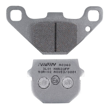 PLAQUETTE DE FREIN NISSIN POUR PEUGEOT 50 KISBEE AV, TKR AV, TREKKER AV / APRILIA 50-125 RS4 AR / DERBI 50 SENDA DRD RACING 2011> AR / FANTIC 50 CABALLERO AR (2P-237NS) (SEMI METAL) 4044079100717