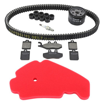 KIT ENTRETIEN MAXISCOOTER ADAPTABLE PIAGGIO 400 MP3 2007>2013 (PACK 8 PIECES) -SELECTION P2R- 3700948304242