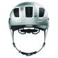 CASQUE VELO ADULTE ABUS URBAIN HYBAN 2.0 ARGENT ECLAIRAGE INTEGRE TAILLE L (56-61cm) REGLAGE MOLETTE 4003318869150