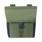 SACOCHE ARRIERE VELO DOUBLE BASIL GO VERT FONCE 32L FIXATION HOOKS ON POUR PORTE BAGAGE 8715019184697