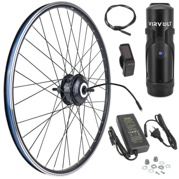 KIT D'ELECTRIFICATION MOTEUR ROUE ARRIERE VIREVOLT V7502 POUR 26", 27.5", 28" 36V 250W 36Nm - VITESSE 25KM/H 3700948306413