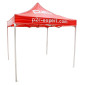 TENTE PADDOCK/BARNUM/TONNELLE P2R 2,5x2,5M ROUGE/BLANC STRUCTURE ACIER, TOILE POLYESTER OXFORD, HAUTEUR REGLABLE (SANS CLOISONS) 3700948300183