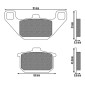 BRAKE PADS NEWFREN FOR KAWASAKI 1000 VULCAN 1987> Front/Rear, 750 Z GP 1983> Front/Rear, 500 EN 1990>2004 Front 250 EL 1990>2003 Front (FD0072BT) (TOURING ORGANIC) 8025832413059