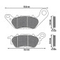 PLAQUETTE DE FREIN NEWFREN POUR YAMAHA 125 N-MAX 2015> AR, 125 TRICITY 2017> AR, 300 TRICITY 2020> AR, 125 YBR 2007>2012 AV, 135 CRYPTON 2006>2013 AV (FD0437BE) (ELITE ORGANIQUE) 8025832416265