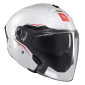 CASQUE JET MT VIALE SV S COSMO A0 DOUBLE ECRANS BLANC BRILLANT M (ECE 22.06) 8434639215603