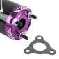 SILENCIEUX 50 A BOITE VOCA BESTIA RD30400 NOIR EMBOUT ANODISE VIOLET POUR ROOKIE, CHROMED, SCR, MK, BARIKIT 3700948306741