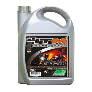 HUILE MOTEUR 4 TEMPS MINERVA MOTO 4TM EVO SYNTHESE 15W50 (5L) (100% MADE IN FRANCE) 3324960021866