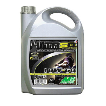 HUILE MOTEUR 4 TEMPS MINERVA QUAD 4TRSQ SYNTHESE 10W60 (5L) (100% MADE IN FRANCE) 3324960006399