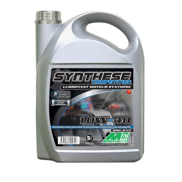 HUILE MOTEUR 4 TEMPS MINERVA AUTO SYNTHESE COMPETITION 10W40 ESSENCE ET DIESEL SANS FAP (100% SYNTHESE) ( 5L) 3324960000557