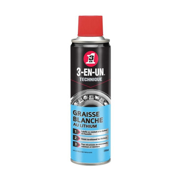 GREASE 3-IN-ONE - WHITE - LITHIUM BASE(SPRAY 250ml) 5032227330832