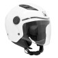 CASQUE ENFANT JET MPH PLAY SIMPLE ECRAN UNI BLANC BRILLANT YL (53 à 54 cm) (ECE 22.06)