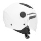 CASQUE ENFANT JET MPH PLAY SIMPLE ECRAN UNI BLANC BRILLANT YL (53 à 54 cm) (ECE 22.06)