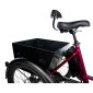 TRICYCLE ELECTRIQUE/VAE CITY LEADER FOX 24" CURTIS 2025 MIXTE BORDEAUX BRILLANT 8V SHIMANO NEXUS MOTEUR ROUE AV BAFANG 36V 45Nm BATTERIE 17,4Ah