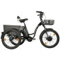 TRICYCLE ELECTRIQUE/VAE CITY LEADER FOX 24" CURTIS 2025 MIXTE NOIR BRILLANT 8V SHIMANO NEXUS MOTEUR ROUE AV BAFANG 36V 45Nm BATTERIE 17,4Ah 8592826101457