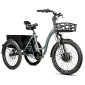 TRICYCLE ELECTRIQUE/VAE CITY LEADER FOX 24" CURTIS 2025 MIXTE GRIS MAT 8V SHIMANO NEXUS MOTEUR ROUE AV BAFANG 36V 45Nm BATTERIE 17,4Ah