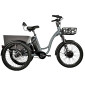 TRICYCLE ELECTRIQUE/VAE CITY LEADER FOX 24" CURTIS 2025 MIXTE GRIS MAT 8V SHIMANO NEXUS MOTEUR ROUE AV BAFANG 36V 45Nm BATTERIE 17,4Ah