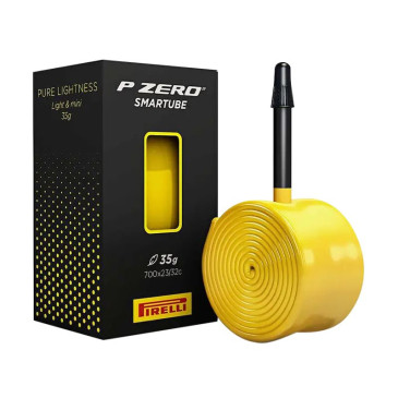 CHAMBRE A AIR VELO 700 x 23-32 PIRELLI P ZERO SMARTUBE VALVE PRESTA JAUNE / NOIR 80 mm 8019227415339