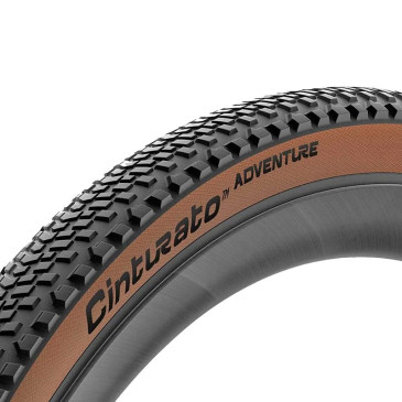 PNEU GRAVEL 700 X 35 PIRELLI CINTURATO ADVENTURE CLASSIC TANWALL NOIR FLANC MARRON TUBELESS READY TS (35-622) 8019227419085