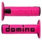 REVETEMENT POIGNEE DOMINO MOTO OFF ROAD A360 FUCHSIA/NOIR CLOSED END 120-123mm (PAIRE) 8033900036673