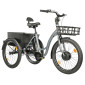 TRICYCLE ELECTRIQUE/VAE CITY LEADER FOX 24" LOVELO 2025 MIXTE GRIS MAT 3V SHIMANO NEXUS MOTEUR ROUE AV BAFANG 36V 45Nm BATTERIE 17,4Ah