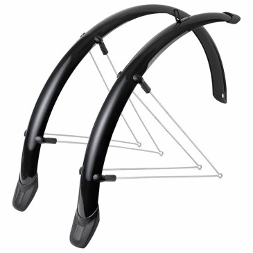 GARDE BOUE CITY/VTC TRINGLES 26'' EUROFENDER RAPIDO 51mm NOIR (PAIRE) AVEC FIXATION RAPIDO 8200703512653